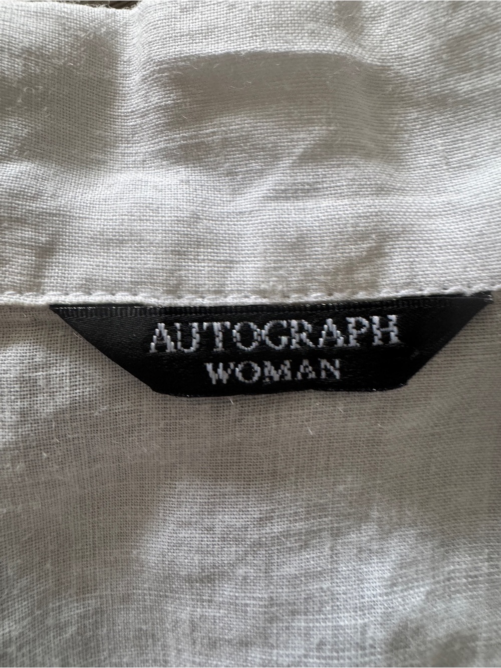 Autograph LINEN Woman Plus Size 2X 100% Embroidered Button Down Shacket White - Picture 6 of 12
